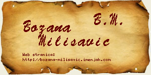 Božana Milisavić vizit kartica